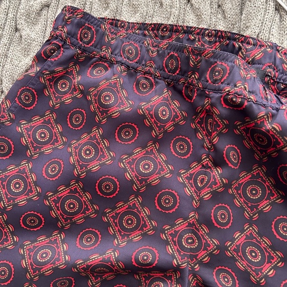 Club Monaco Printed Navy Pull on Pants - Picture 8 of 10